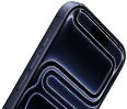 iPhone 17 Pro, Vorderseite, Dynamic Island oben, Actiontaste, Lautstärketasten