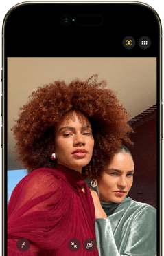 iPhone Air, Vorderseite, Dynamic Island oben Mitte, Automatische Ausrichtung für Fotos wird verwendet