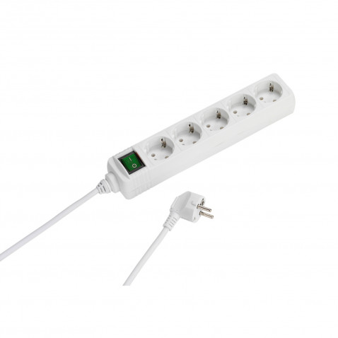 Vivanco 5er produžni kabel bijeli 1,4m 5