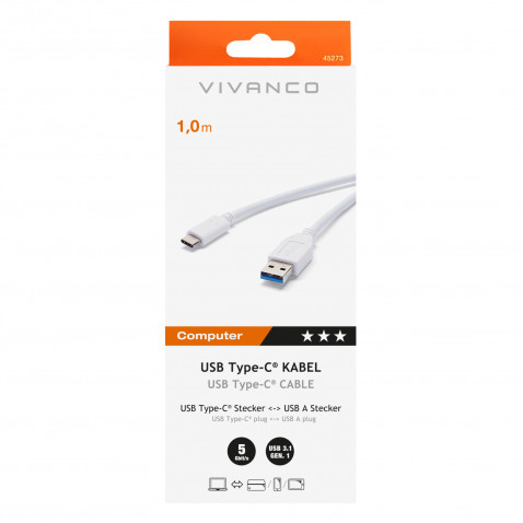 VIVANCO USB kabel adapter tipa C, 1m. CC