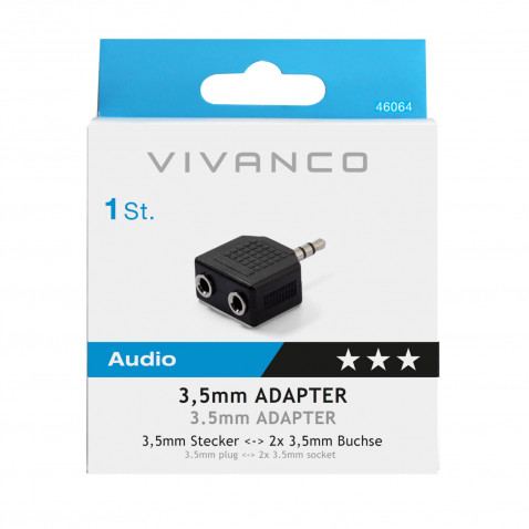 VIVANCO Y-Adapter Klinke, Stereo 46064