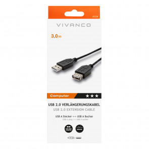 VIVANCO USB 2.0 produžni kabl s 3m