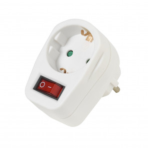 VIVANCO Schuko adapter s prekidacem AS1W