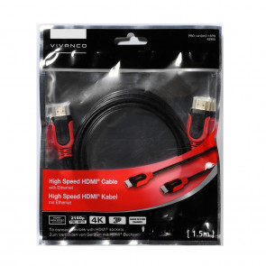 VIVANCO HDMI kabel s Ethernetom crveno