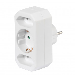 VIVANCO 3-struki Schuko / Euro adapter