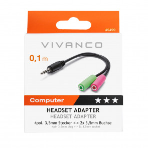 VIVANCO Adapter za slušalice / headset A