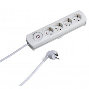 VIVANCO 4-struko produžni kabel Bijela
