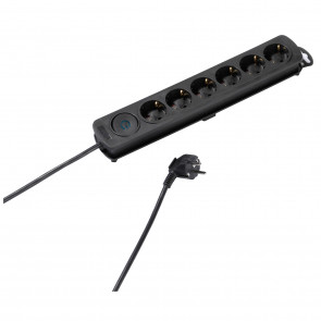 VIVANCO 6-struki produžni kabel crni 8W