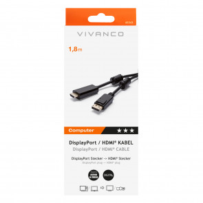 VIVANCO Displayport - HDMI 1,8 m VIVANCO