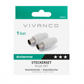 VIVANCO Koaksijalni konektor 2 kom 48002