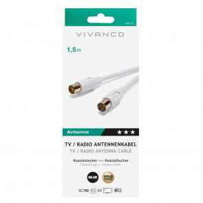 VIVANCO Antenski kabel bijeli 1,5m 48127