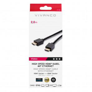 VIVANCO Visoka brzina HDMI-Ethernet 2m