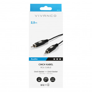 VIVANCO Cinch veza, 1-putna 2,5m 46022
