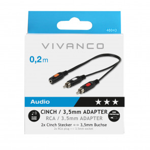 VIVANCO Adapter Cinch- Klinka 0,2m 46043