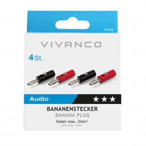 VIVANCO Banana prikljucak kabela max. 4