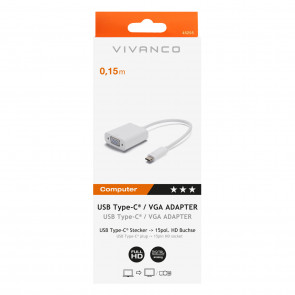 VIVANCO USB-C na VGA adapter 45255 CA UC