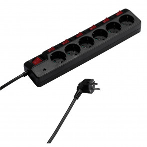 VIVANCO 6-fach produžni kabel crni 37326
