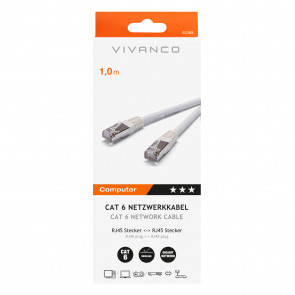 VIVANCO Mrežni kabel Cat 6, 1m bijeli 1m