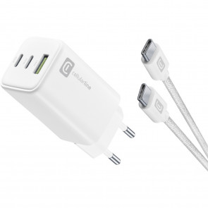 Cellularline putni punjac 65W GaN 2x 1x