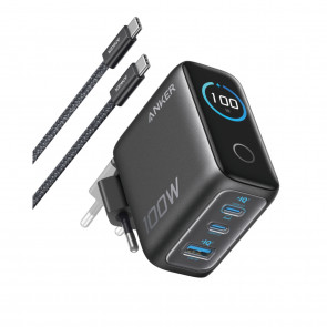 Anker punjač 100W crni 3 porta 2x USB-C,